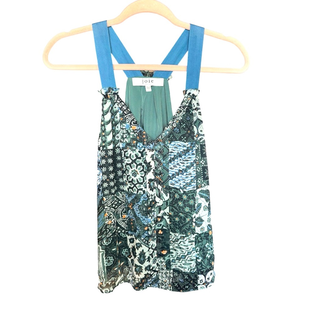 Joie Patchwork Print Silk Blouse *Sample Piece* - image 1